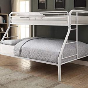Coaster 460378W-CO Metal Twin and Full Bunk Bed, White Finish