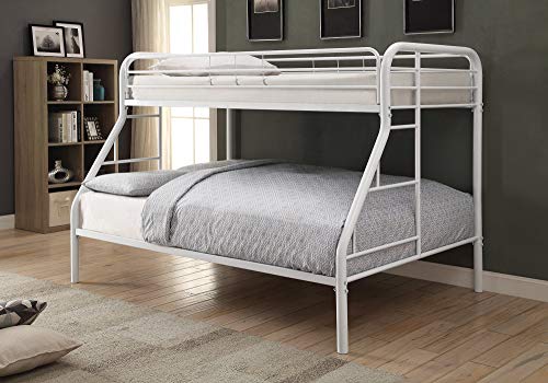 Coaster 460378W-CO Metal Twin and Full Bunk Bed, White Finish