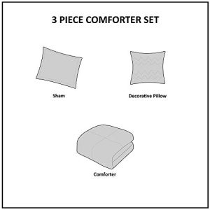 Mizone Kids Space Cadet 3 Piece Comforter Set, Blue, Twin