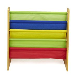 Mind Reader KBORG4-BRN Kids Book Rack Storage BookShelf, Brown