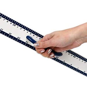 Learning Advantage Magnetic Dry Erase Straight Edge - 24” - Jumbo Teaching Ruler - Measurement Tool for Whiteboards and Chalkboards