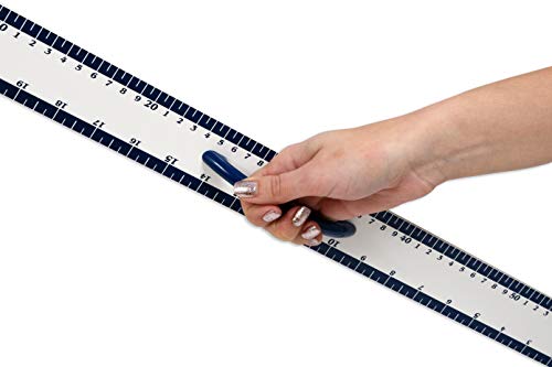Learning Advantage Magnetic Dry Erase Straight Edge - 24” - Jumbo Teaching Ruler - Measurement Tool for Whiteboards and Chalkboards