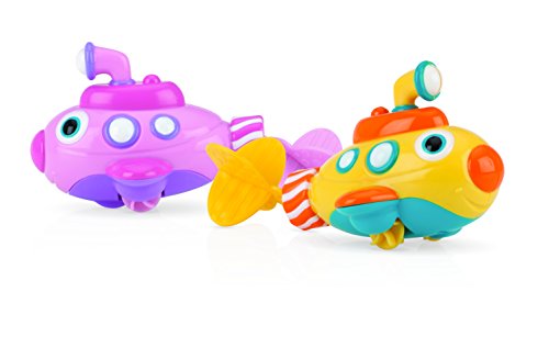 Nuby Little Submarine Pull String Bath Toy, Colors May Vary