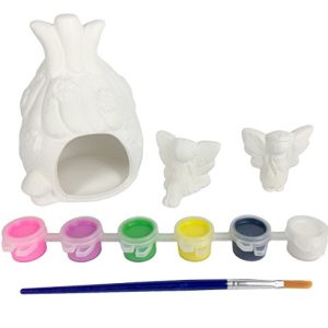 Sassafras My Little Garden: Paint Your Own Ceramic Fairy Garden Set Paint Kit