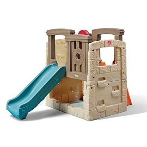 Step2 Naturally Playful Woodland Climber II | Kids Activity Climber Outdoor Playset, Brown & Blue