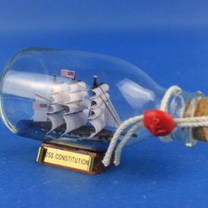 Hampton Nautical USS Constitution Ship in a Glass Bottle, 5"