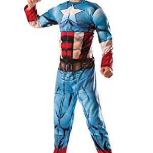 Marvel Avengers 2-In-1 Muscle Chest Hulk/Captain America Deluxe Costume, Small