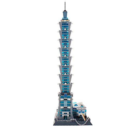 WANGE Simple Package Worldwide Famous Architecture Building Blocks Toy Set The Taipei 101 978 pcs