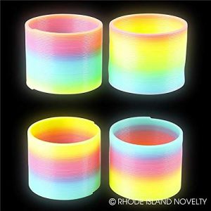 Rhode Island Novelty 3 Inch Glow-in-The-Dark Coil Spring, One per Order