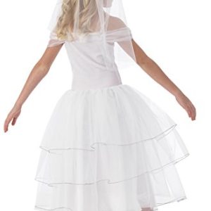 KidKraft White Rose Bride Dress Up Costume - XS