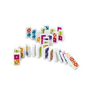 Melissa & Doug Dominoes Tabletop Game (28 Tiles in Wooden Storage Box, Great Gift for Girls and Boys - Best for 4, 5, 6 Year Olds and Up)
