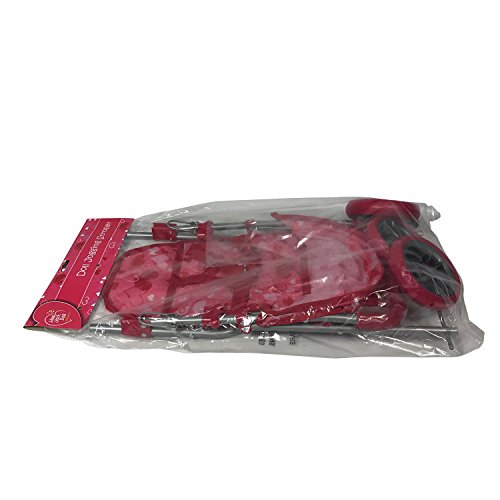 The New York Doll Collection Dolls Jogging Stroller - Pink Hearts Designed Jogging Stroller for Dolls