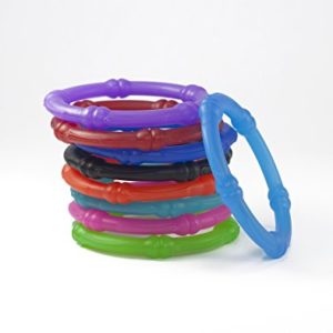 KidKusion Gummi Teething Bracelet Bamboo, Turquoise