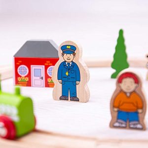 Bigjigs Rail My First Wooden Train Set - Beginner Railway Set