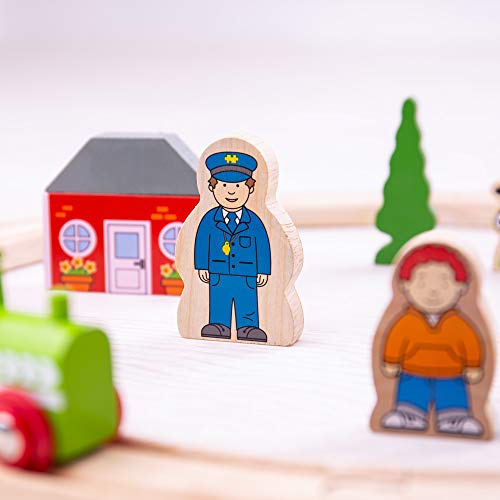 Bigjigs Rail My First Wooden Train Set - Beginner Railway Set