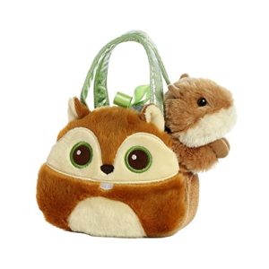 Aurora World Fancy Pals Pet Carrier Bright Eyes Squirrel Plush