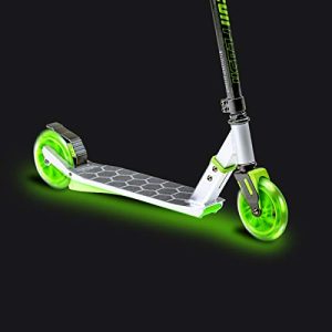Neon Flash Kids Scooter with LED Lights | Light Up Deck & Wheels Kick Scooter