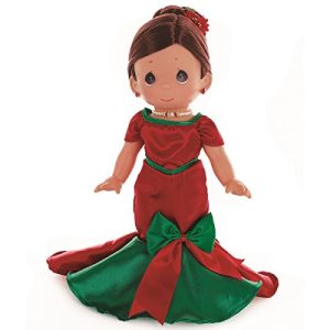 Precious Moments Dolls by The Doll Maker, Linda Rick, Dancing into The Christmas Spirit, Brunette, 12 inch Doll