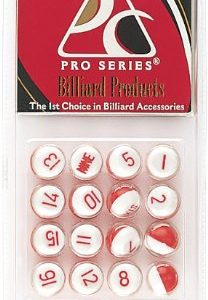 Pro Series CLM-16 Red Plastic Scoring Pills for Kelly Pool in Hang Pack