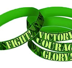 Amscan 399056 Supplies Camouflage Rubber Bracelet, Party Favor, Pack of 6