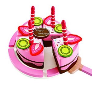 Hape Double Flavored Birthday Cake Kid's Wooden Play Kitchen Toys and Accessories