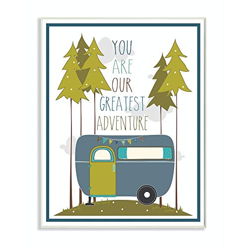 The Kids Room by Stupell You are Our Greatest Adventure Art Wall Plaque, Blue/Green, 11 x 0.5 x 15, Proudly Made in USA