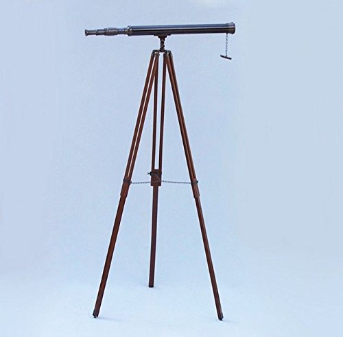 Hampton Nautical Floor Standing Oil-Rubbed Bronze Harbor Master Telescope - Nautical Scope