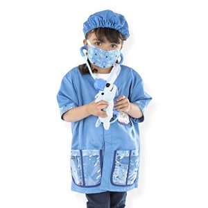 Melissa & Doug Examine & Treat Pet Vet Play Set - The Original (Kids Toy Best for 3, 4, 5 Year Olds and Up) & Veterinarian Role-Play Costume Set, Machine-Washable, 17.5” H x 24” W x 0.75” L