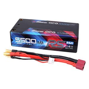 Redcat Racing GA-5500-100C-5MMBullet Gens Ace 5500mAh 7.6V 100C 2S2P Hardcase Hv Lipo Battery Pack 59# Racing Series, Black