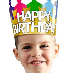 Hygloss Products Happy Birthday Crowns - Customizable, Durable Kids Party Supplies Made in USA, 24 Pack