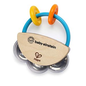 Baby Einstein Tiny Tambourine Wooden Musical Toy, 3 Months +
