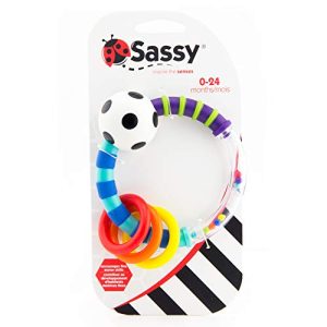 Sassy Ring Rattle | Developmental Baby Toy for Early Learning | High Contrast | For Ages Newborn and Up