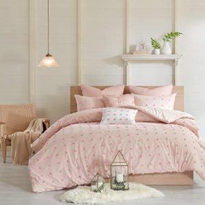 Urban Habitat Brooklyn Cotton Jacquard Duvet Cover Set Pink Full/Queen