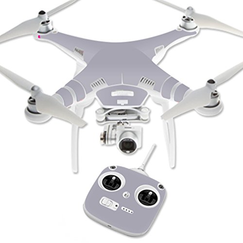 MightySkins Skin Compatible with DJI Phantom 3 Standard Quadcopter Drone wrap Cover Sticker Skins Solid Gray
