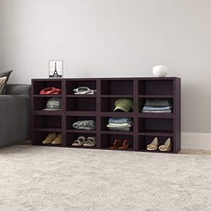 Way Basics Eco Stackable Connect Storage Cube with Shelf Cubby Organizer, Espresso Wood Grain (Tool-Free Assembly and Uniquely Crafted from Sustainable Non Toxic zBoard Paperboard)