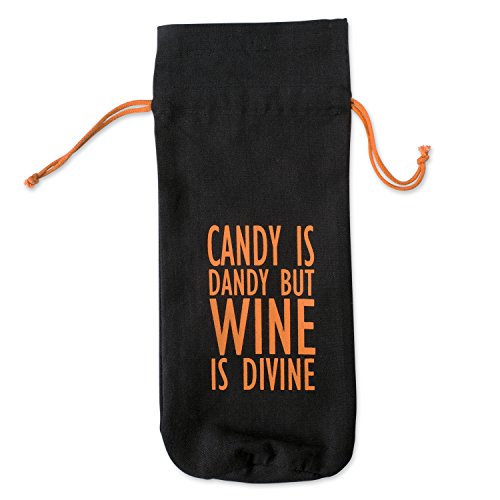 DII 100% Cotton 6x14x4 Wine Halloween Holiday Set/2-All, Hallows Eve Bags