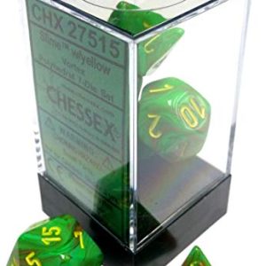 Chessex CHX27515 Dice-Vortex Slime/Yellow Set