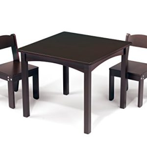 WonkaWoo Kids Deluxe Table & Chair Set, Espresso, One Size