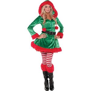 amscan Green Sassy Elf Womens Adult Christmas Costume