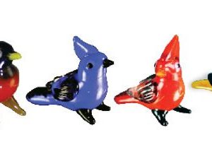 Looking Glass Miniature Collectible - Robin / Blue Jay / Cardinal / Oriole (4-Pack)