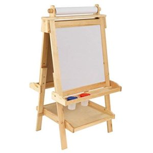 KidKraft Deluxe Wood Easel-Natural