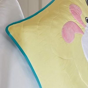 Mi Zone Kids Milo Full/Queen Bedding for Girls Quilt Set - Pink Yellow, Animal Dog – 4 Piece Kids Girls Quilts – Ultra Soft Microfiber Quilt Sets Coverlet