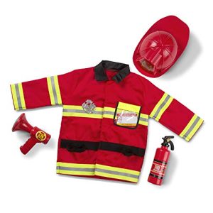 Melissa & Doug Personalized Fire Chief Role Play Costume Dress-Up Set Costume