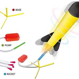 Play22 Toy Rocket Launcher - Jump Rocket Set Includes 6 Rockets - Play Rocket Soars Up to 100 Feet - Missile Launcher Best Gift for Boys and Girls - Air Rocket Great for Outdoor Play - Original