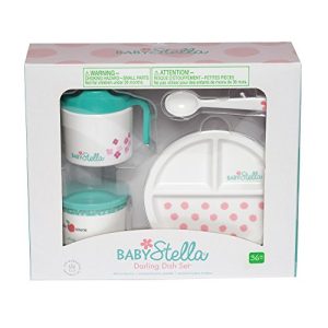 Manhattan Toy Baby Stella Darling Dish Baby Doll Accessories Set for 12" and 15" Soft Dolls