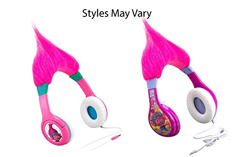 Trolls Poppy Kid Friendly Headphones with Built in Volume Limiting Feature for Kid Friendly Safe Listening