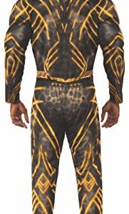 Rubie's Men's Deluxe Erik Killmonger Battle Suit Muscle Chest