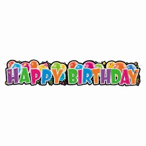 4.5ft Jointed Happy Birthday Banner