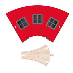 Hape Wooden Railway Big Engine Shed Train Set