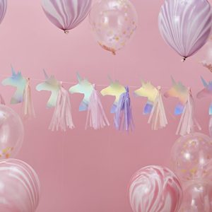 Ginger Ray MW-106 Unicorn Party Decorations Bunting Banner, NA